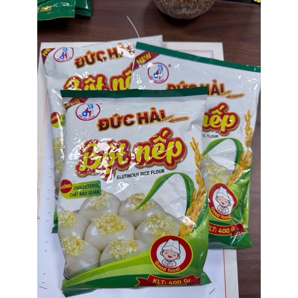 Bột Nếp Đức Hải 400G, Bột Gạo Nếp Mịn Dẻo Làm Bánh Truyền Thống - Đức Hải Food