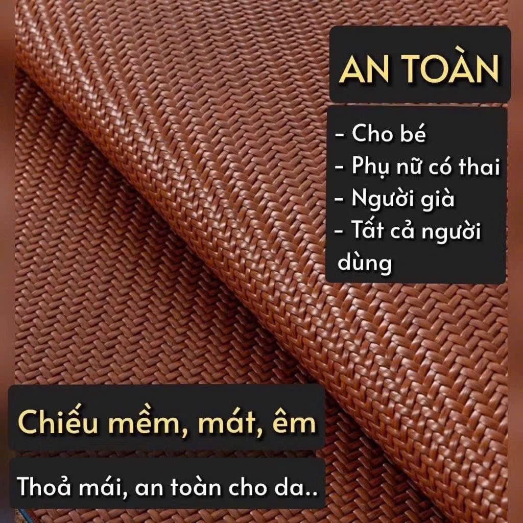 Chiếu Mây Nhập Khẩu Cao Cấp – Chiếu Mây Nhân Tạo Viền Vải Sang Trọng Mềm Êm Thoáng Khí Dễ Gấp Gọn, Dễ Vệ Sinh