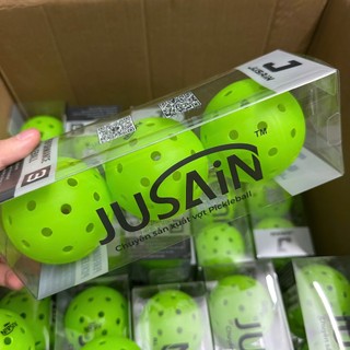 (Chính Hãng Jusain) Combo 3 bóng kèm hộp, Jusain PRO LT 48 lỗ nhựa polymer, Jusain 40 lỗ nhựa PE cao cấp đúc nguyên khối
