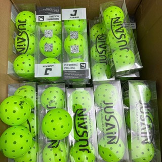 (Chính Hãng Jusain) Combo 3 bóng kèm hộp, Jusain PRO LT 48 lỗ nhựa polymer, Jusain 40 lỗ nhựa PE cao cấp đúc nguyên khối