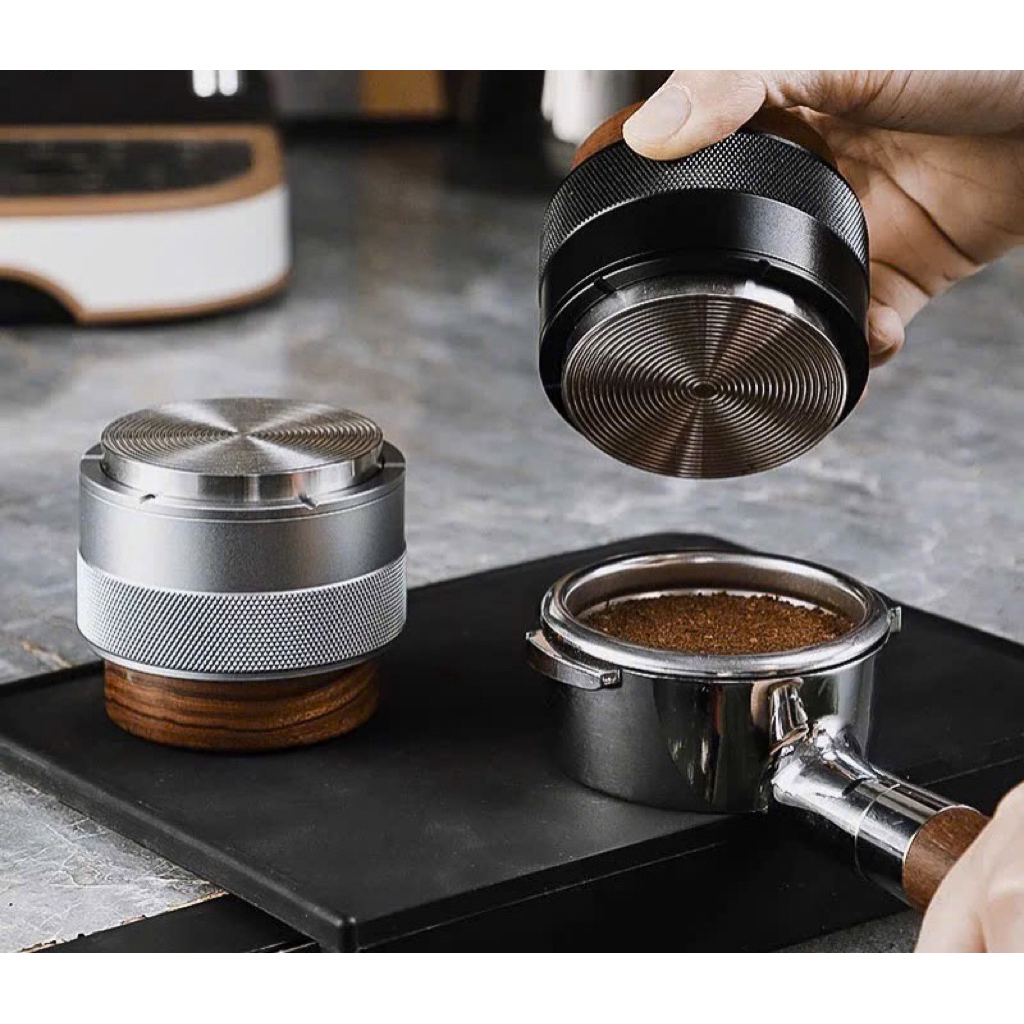 [HOẢ TỐC] Tay cầm TAMPER, OCD  ( 2 in 1 ) núm gỗ óc chó,  lò xo trợ lực
