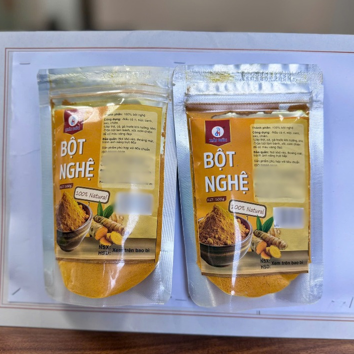 Bột Nghệ Đức Hải Nguyên Chất 40g, 100g, 500g Tinh Bột Nghệ Tự Nhiên Dùng Nấu Ăn - Đức Hải Food