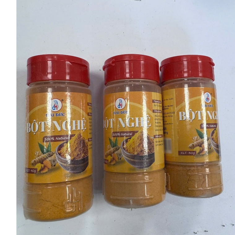 Bột Nghệ Đức Hải Nguyên Chất 40g, 100g, 500g Tinh Bột Nghệ Tự Nhiên Dùng Nấu Ăn - Đức Hải Food