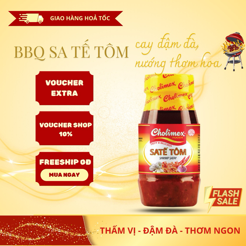 Sa tế tôm Cholimex hũ pet 90g - Gia vị ướp, chấm thơm ngon đậm đà