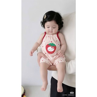 Body 2 Dây Cho Bé Sơ Sinh Mùa Hè – Romper Cotton Mềm Mát Hình Trái Cây & Hello Kitty Siêu Cute