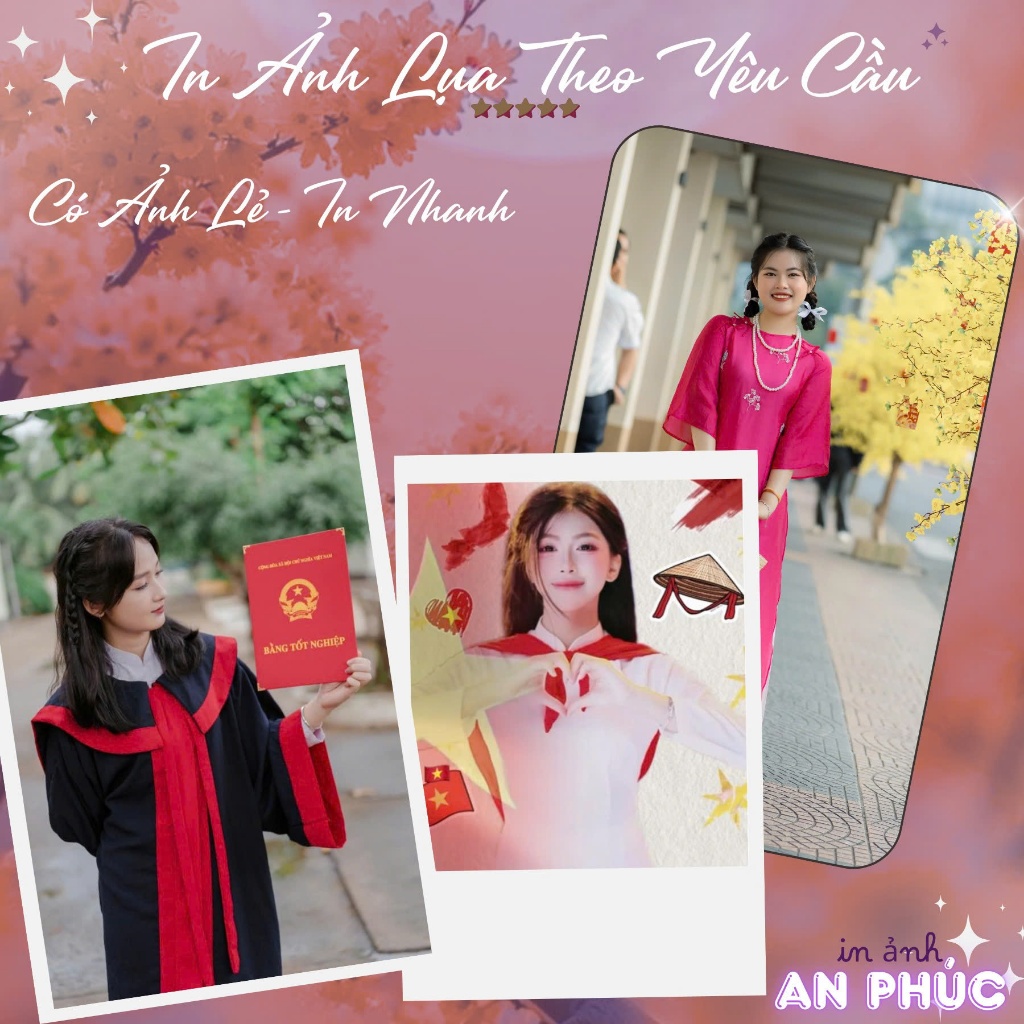 [Ảnh IN LỤA 6x9cm Theo Yêu Cầu] in polaroid mini cá nhân hóa cán lụa chống nước sắc nét không phai màu lưu giữ kỷ niệm