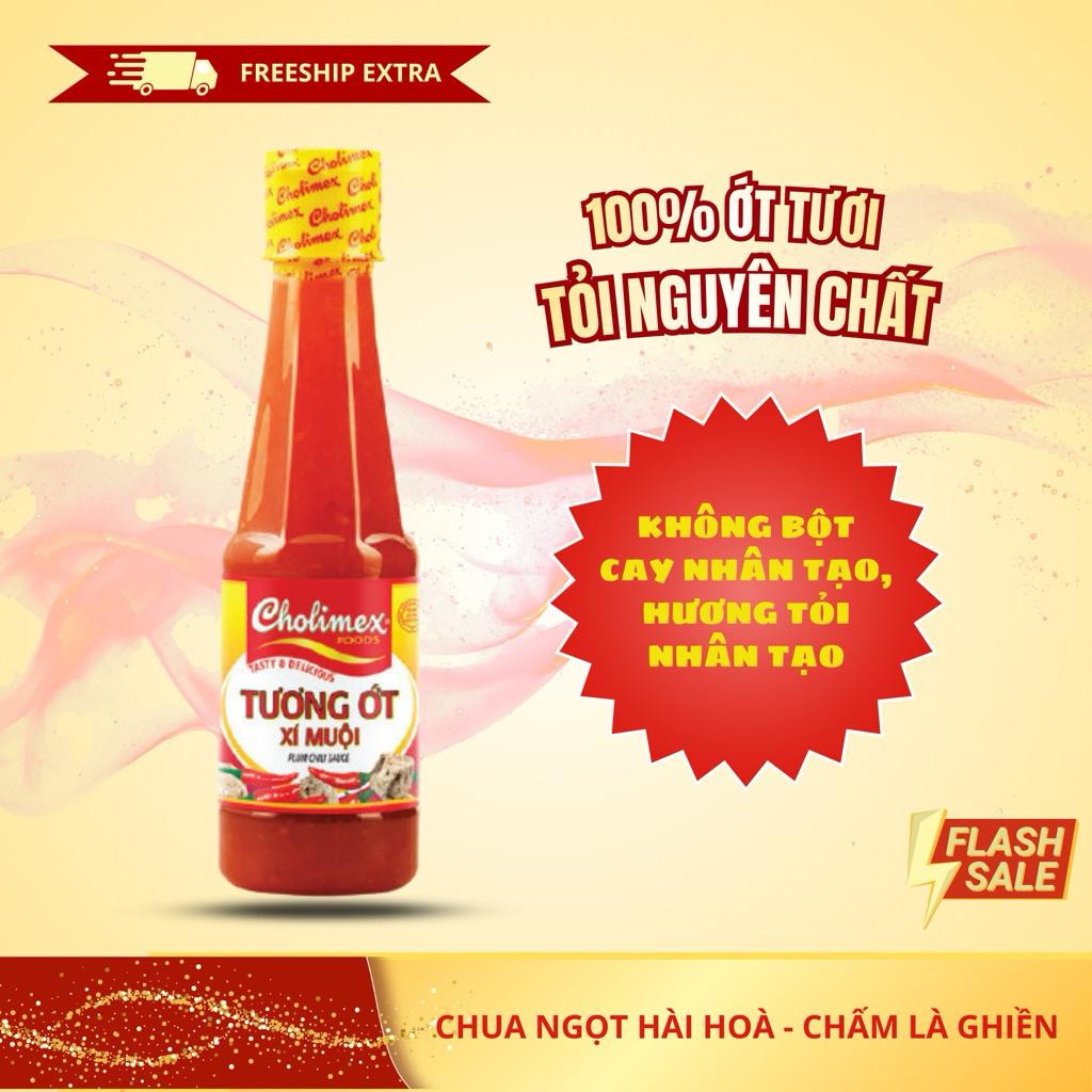 Tương ớt xí muội Cholimex 270g/ 830g/ 2.1kg ớt tươi, tỏi tươi nguyên chất