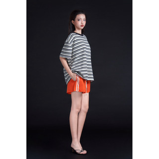 Áo thun form rộng sọc ngang BIBIBO – áo phông boxy tay lỡ unisex