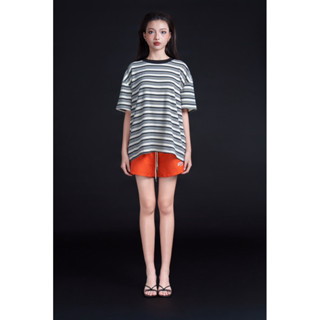Áo thun form rộng sọc ngang BIBIBO – áo phông boxy tay lỡ unisex