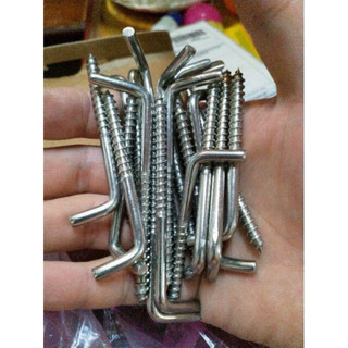 10 CÁI MÓC MÀNG INOX và Sắt  MÓC L, MÓC TREO ĐỒ ĐỦ KÍCH THƯỚC (CÓ BÁN SỈ THEO KG)….. Treo Tường