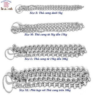Dây dắt Inox cho Chó Mèo Kiểu uốn cong Chất liệu inox cao cấp, bền đẹp, chắc chắn, an toàn