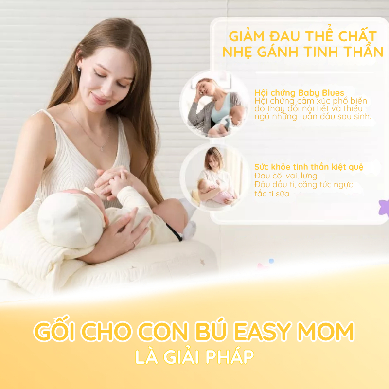 Gối chống trào ngược Easy MOM cho trẻ sơ sinh màu be – FamilyCare Store
