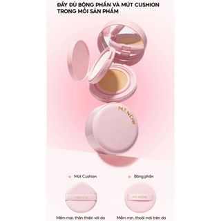 [Y369] Cushion Phấn nước kèm Phấn phủ 2in1 MENOW -  Light Makeup Cushion Powder Cream Pink Series - kiềm dầu, dưỡng ẩm