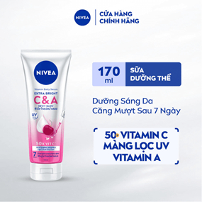 Serum Dưỡng Thể NIVEA 10 Super Vitamins & Skin Foods Sáng Da/Vitamin Extra Bright C&AHA Dưỡng Sáng