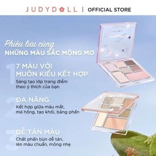 [Y371] Bảng phấn mắt 7 màu JUDYDOLL - All-In-One Palette - Đa năng, Kẻ mắt, Má hồng, Tạo khối Bắt Sáng, Có Nhũ