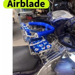 GHẾ NGỒI XE MÁY CHO BÉ XE AB-PCX GHẾ INOX GHẾ ĐI XE MÁY CÓ TẶNG KÈM VÒNG ĐỞ VÀ ĐAI AN TOÀN