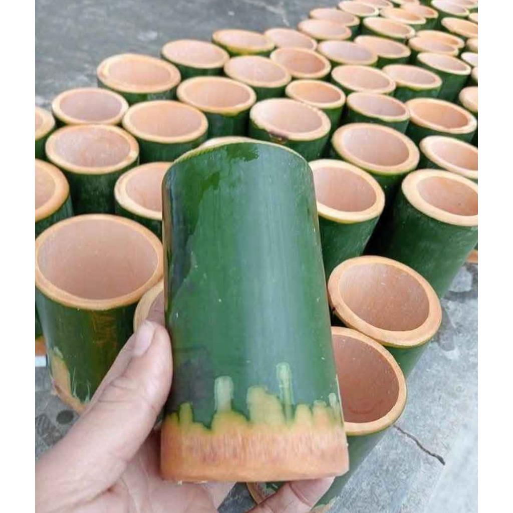 10 cốc tre đựng trà sữa size 7cm cao 20cm cốc tre tự nhiên trang trí quán