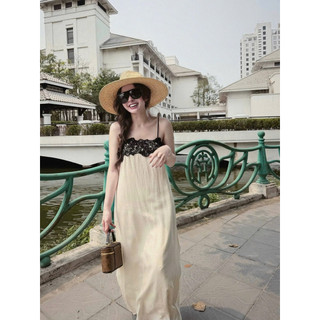 Váy Maxi Line 2 Dây Phối Ren Khánh Lê [Sẵn]