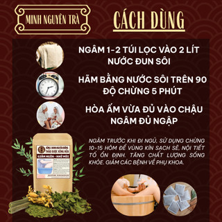 Minh Nguyên Đường - Túi thảo dược ngâm phụ khoa - nấm, ngứa, khí hư, se khít, mùi hôi - Túi 20 lọc