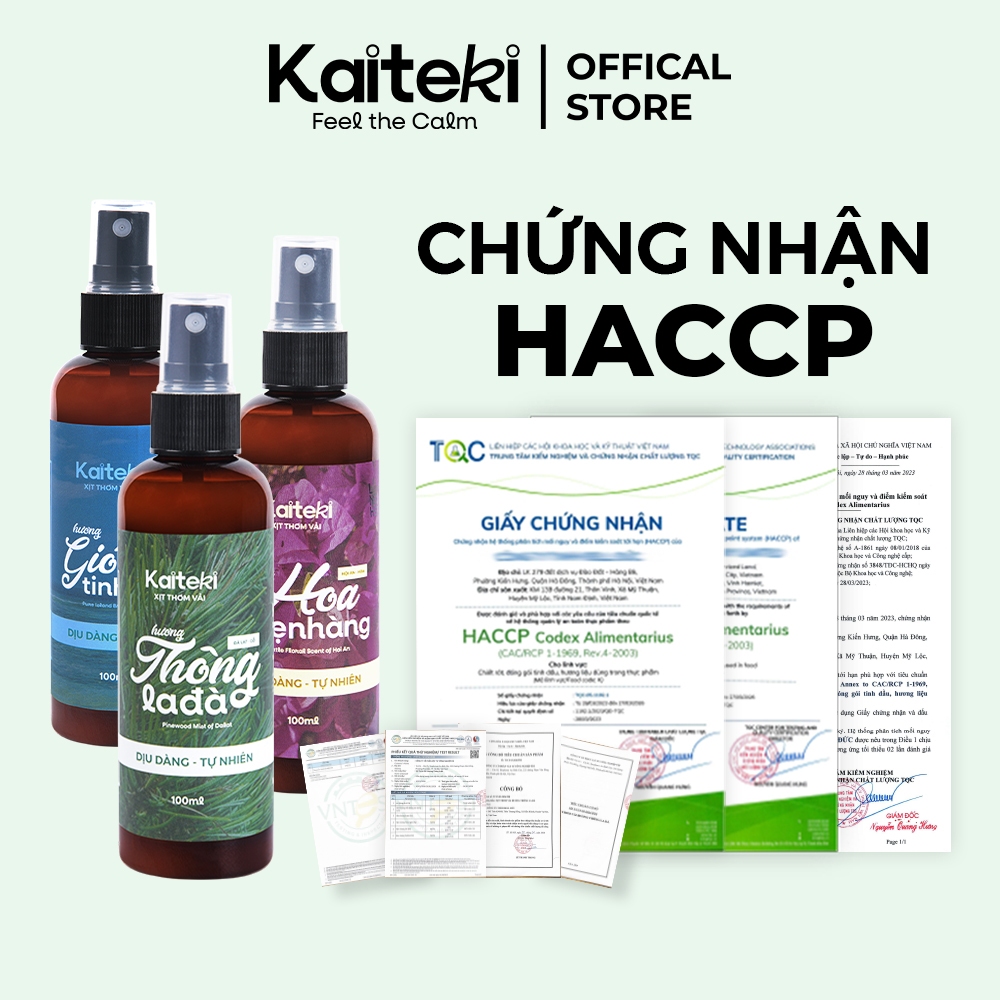 Xịt Thơm Quần Áo Kaiteki 100ml - Hương Nước Hoa Cho Quần Áo, Thơm Lâu 72H, Khử Mùi Vải - Mua 2 Tặng 1