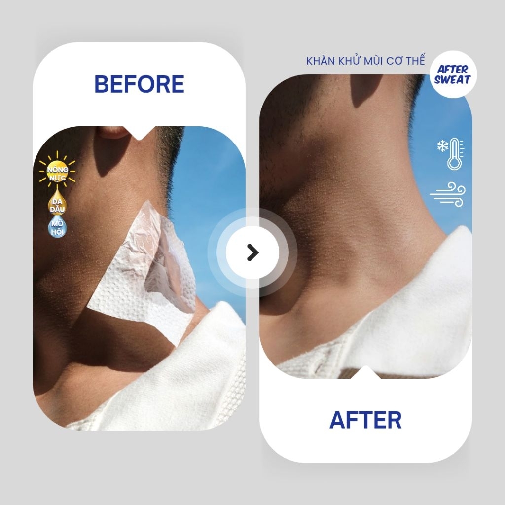 [COMBO DU LỊCH] MUA 10 TẶNG 4 - Khăn khử mùi cơ thể mát lạnh RAMA After Sweat - Tổng 196 khăn đóng riêng (Bao gồm quà)