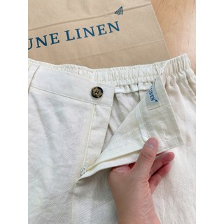 Quần short nam LINEN 100%, 200gsm, lưng thun. JUNE LINEN-QN26-01