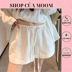 Quần Đùi Kaki Mềm Dây Rút Cho Mẹ Bầu và Sau Sinh