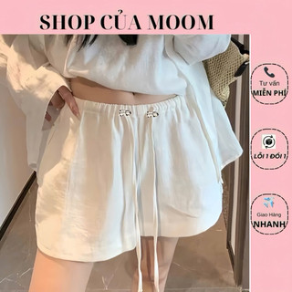 [Nhà Moom] Quần Đùi Kaki Mềm Dây Rút Cho Mẹ Bầu và Sau Sinh