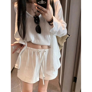[Nhà Moom] Quần Đùi Kaki Mềm Dây Rút Cho Mẹ Bầu và Sau Sinh