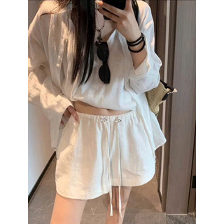 [Nhà Moom] Quần Đùi Kaki Mềm Dây Rút Cho Mẹ Bầu và Sau Sinh