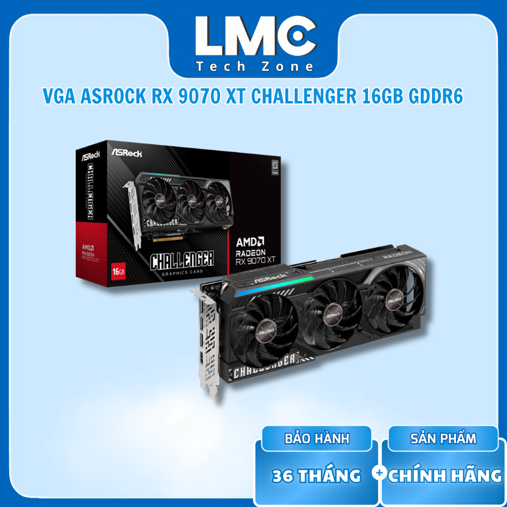 VGA Asrock AMD Radeon RX 9070 XT Challenger 16GB