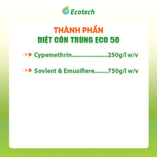 Diệt Muỗi, Diệt Côn Trùng ECO 50 (500ml) - Diệt Nhanh Các Loại Côn Trùng Gây Hại Cho Vườn Cây - An Toàn Sử Dụng