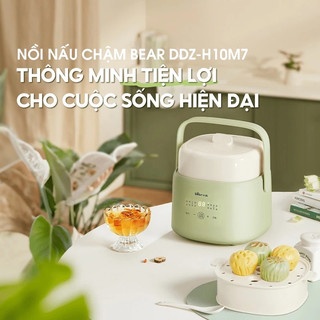 Nồi Nấu Cháo Chậm Bear SC-4H10E Dung Tích 1L Phù Hợp Gia Đình, Nấu Chậm Trọn Dinh Dưỡng Tự Nhiên - Smart Kitchen Stores