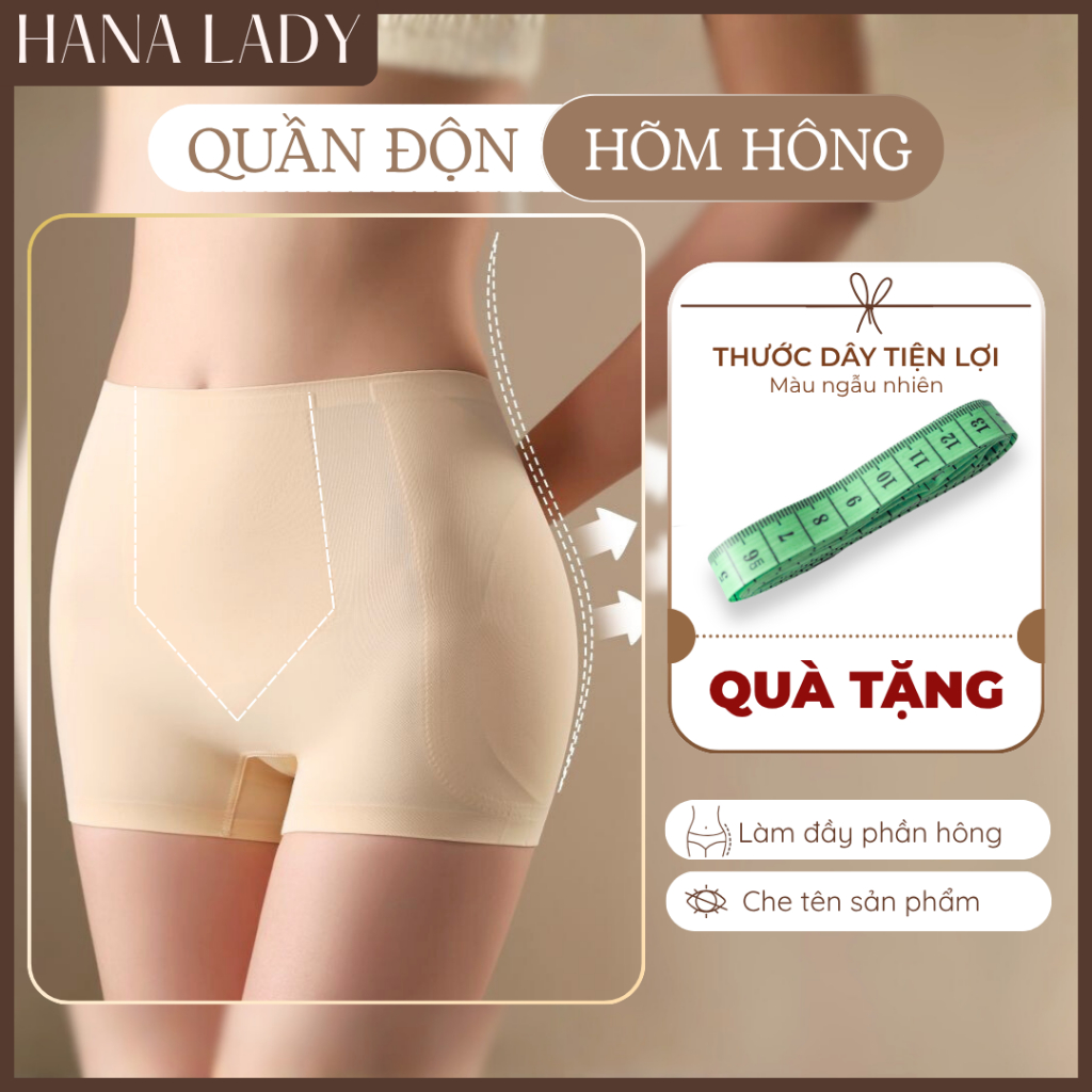 Quần Độn Hông Dáng Ngắn, Nâng Hông Tự Nhiên Chất Su Thoáng Khí Ôm Sát Body Không Lộ Viền QL037