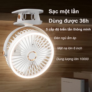 Quạt Kẹp Bàn 3 Trong 1, Quay Đầu 720 Độ, Pin Trâu Siêu Bền, Gió Mạnh Êm Ái, Thiết Kế Nhỏ Gọn Cho Sinh Viên, Văn Phòng