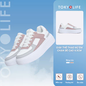 Giày thể thao nữ Tokyolife êm chân, đế cao, nhiều lỗ thoáng khí, thiết kế thời trang 40005235