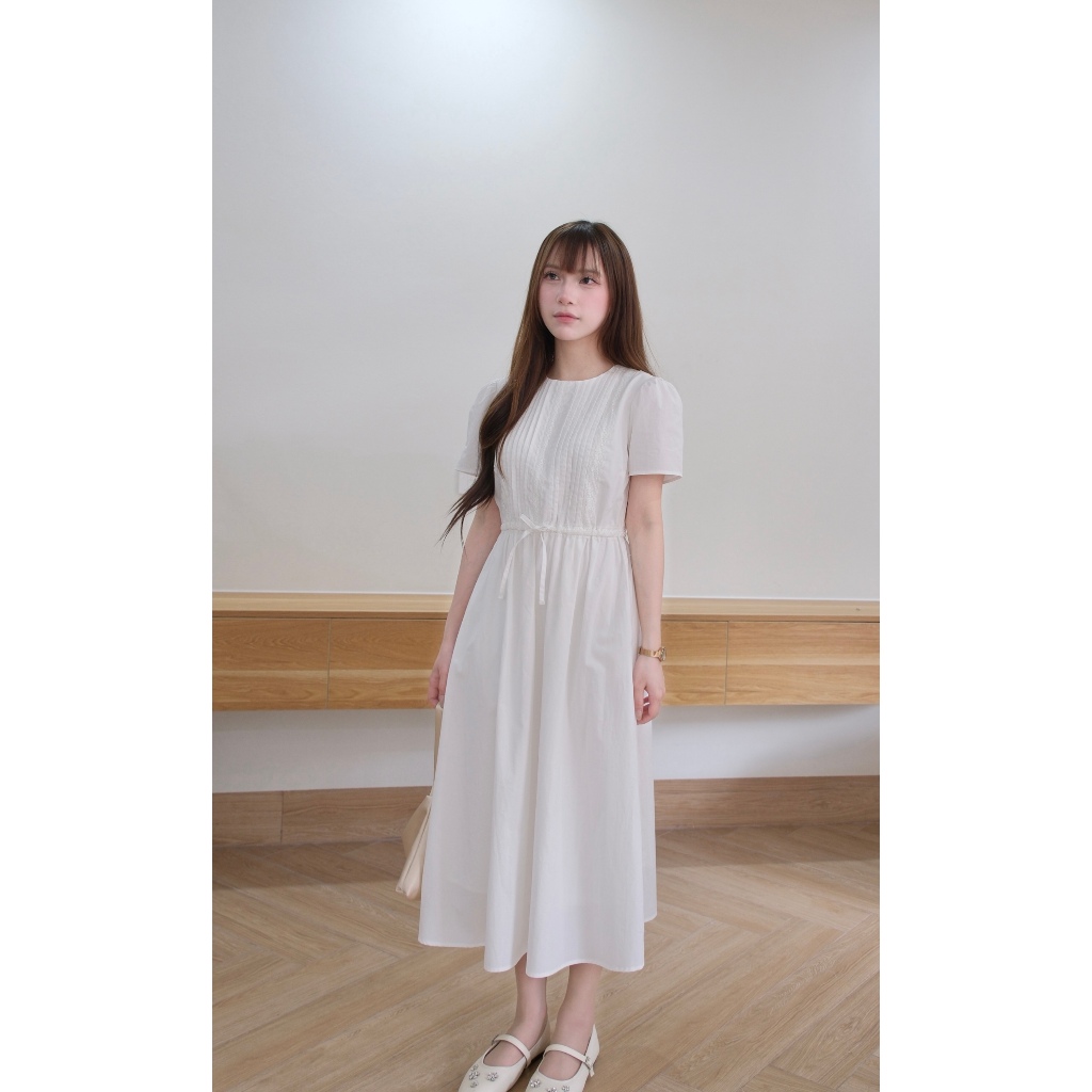 Đầm maxi Chililuu váy maxi dáng dài cổ tròn phong cách tiểu thư sang chảnh.