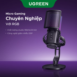 UGREEN để chơi game 24bit / 96kHz Chất lượng phòng thu DSP Giảm tiếng ồn Hiệu ứng ánh sáng RGB để phát trực tuyến