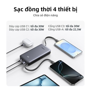 Sạc dự phòng UGREEN 30W Power Bank 20000mAh Cáp loại C kép Nhiều bảo vệ Pin sạc nhanh Powerbank