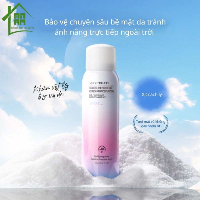 Xịt Chống Nắng Nâng Tone Maycreate 150ml – Dưỡng Ẩm và Hỗ Trợ Makeup