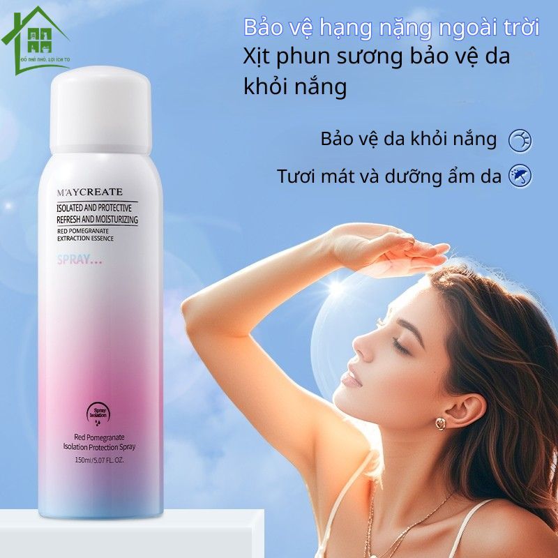 Xịt Chống Nắng Nâng Tone Maycreate 150ml – Dưỡng Ẩm và Hỗ Trợ Makeup
