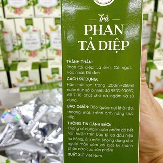 Trà Phan Tả Diệp Mộc Tâm - Hỗ trợ thanh lọc cơ thể, tốt cho tiêu hóa (hộp 25 túi lọc)