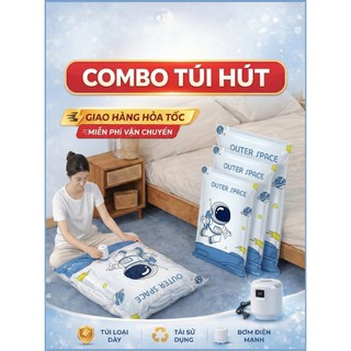 [Hoả tốc] COMBO Túi Hút Chân Không đựng quần áo, chăn gối Cao Cấp. Gọn gàng tủ đồ - vali du lịch