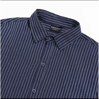 (A-1)[Giá MỞ BÁN] Áo Sơ Mi Nam Dài Tay LINEN kẻ sọc Form hơi Rộng Cổ Đức Mát Mẻ, Thấm hút mồ hôi, đi biển, mùa hè