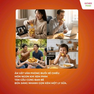 [Vị Mới] Snack Bánh Mì Sấy Vị Cafe Đường Đen GIONEE FOOD | Giòn Rụm, Đậm Vị, Ăn Vặt Siêu Ngon