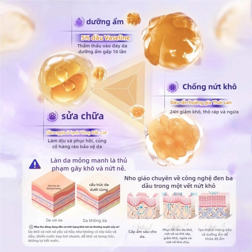 【MỚI】 Kem Dưỡng Tay Chân Gold Snake Oil 75g Dưỡng Ẩm Sâu Làm Mềm Da Khô Giảm Chai Sần