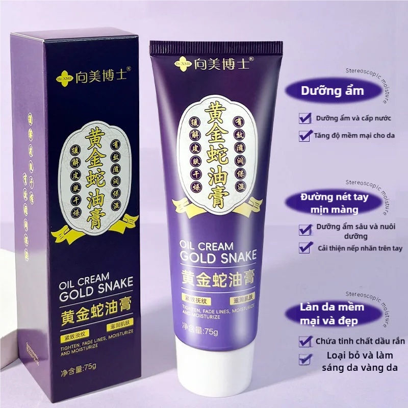【MỚI】 Kem Dưỡng Tay Chân Gold Snake Oil 75g Dưỡng Ẩm Sâu Làm Mềm Da Khô Giảm Chai Sần