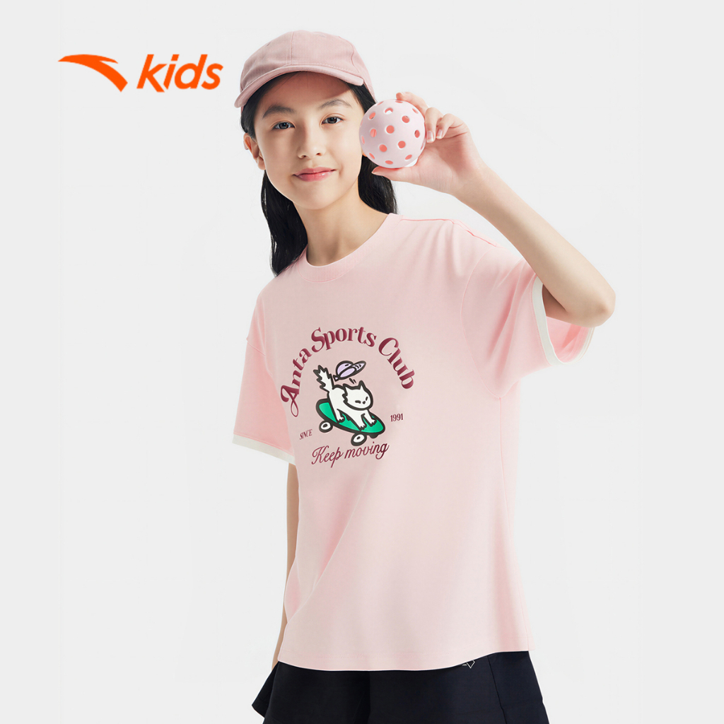 ANTA KIDS Áo Thun Ngắn Tay Thời Trang Bé Gái 3625C1106