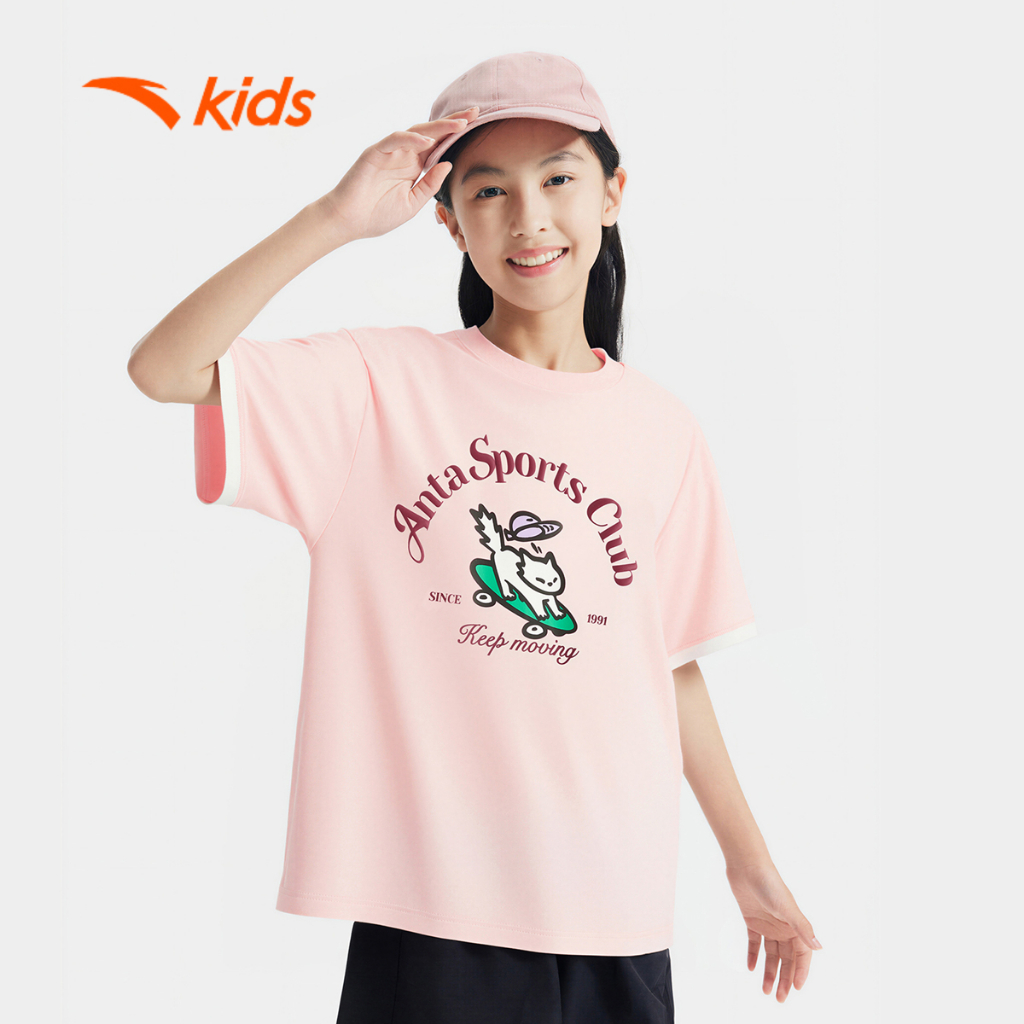 ANTA KIDS Áo Thun Ngắn Tay Thời Trang Bé Gái 3625C1106