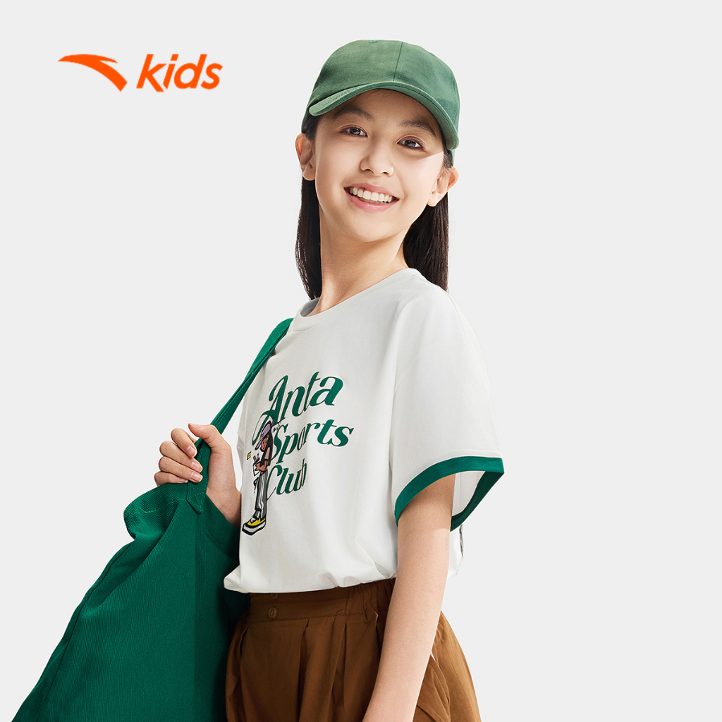 ANTA KIDS Áo Thun Ngắn Tay Thời Trang Bé Gái 3625C1106